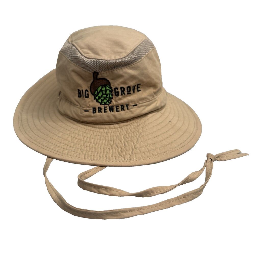 Big Grove Brewery Adams Sunblock Collection Boonie Hat Large 23" UPF 50+ Tan EUC